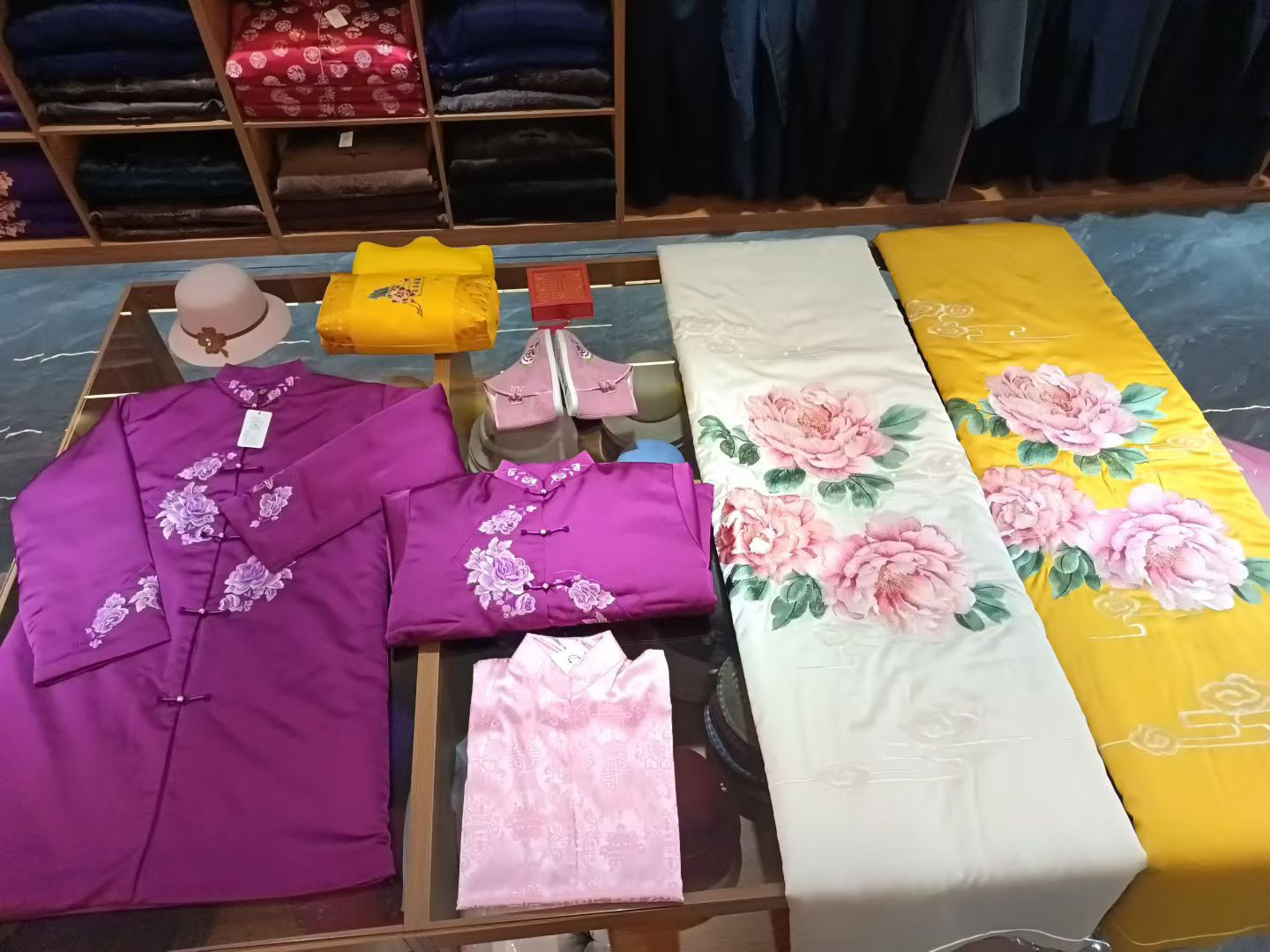 寿衣女款寿服老人去世衣服七件套全套高档真丝苏绣冲喜增福百年服