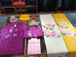 寿衣女款寿服老人去世衣服七件套全套高档真丝苏绣冲喜增福百年服