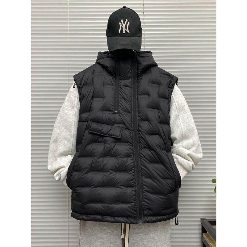 压花连帽羽绒马甲男士冬季装大码青少年斜襟工装无袖羽绒坎肩外套,男装,羽绒马甲,淘宝优惠券,粉丝福利购,淘宝优惠卷
