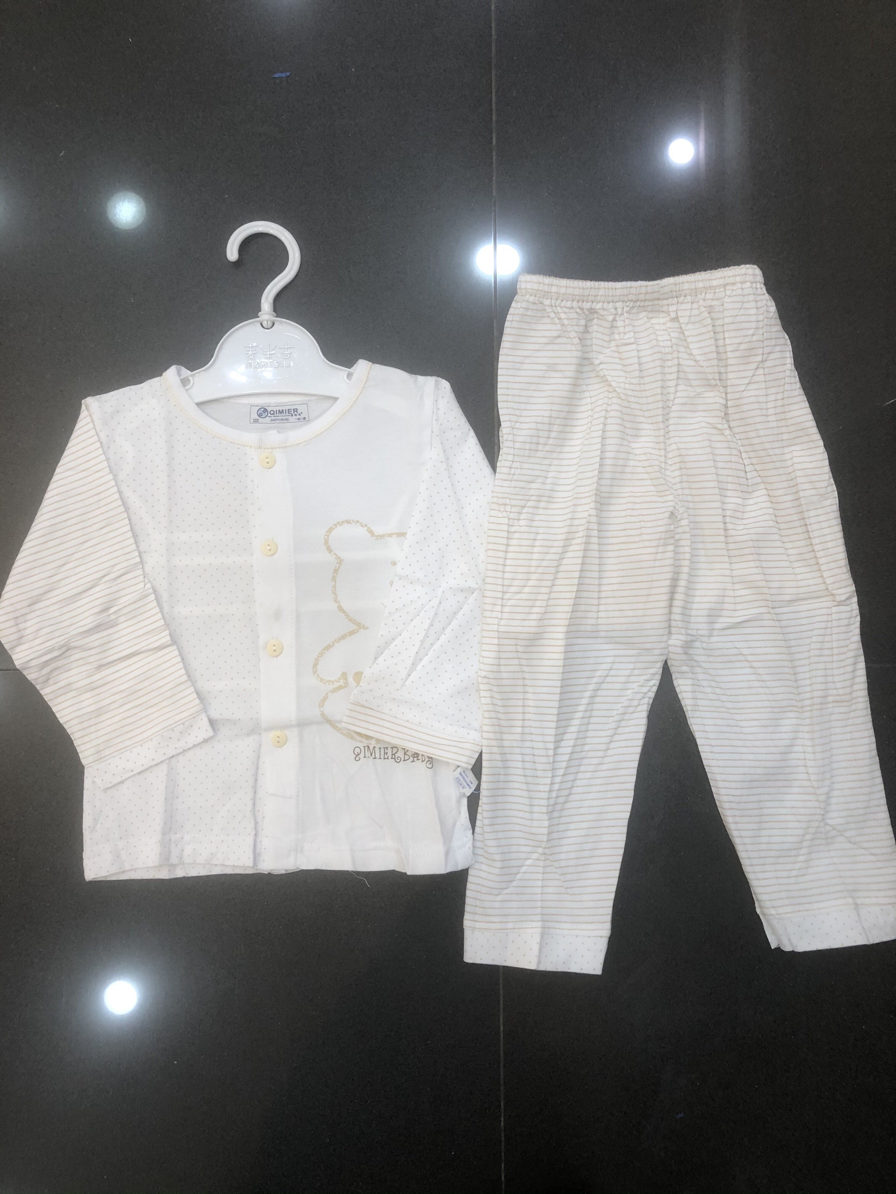 其蜜儿婴童宝宝春秋单面纯棉a类家居服套装睡衣裤特价衣服开胸套