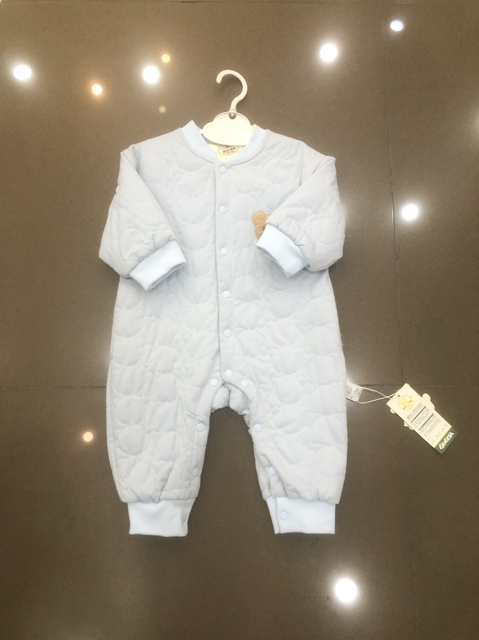 邦比乐儿婴儿宝宝秋冬纯棉双夹薄棉连体哈衣爬服衣服儿童外穿家居