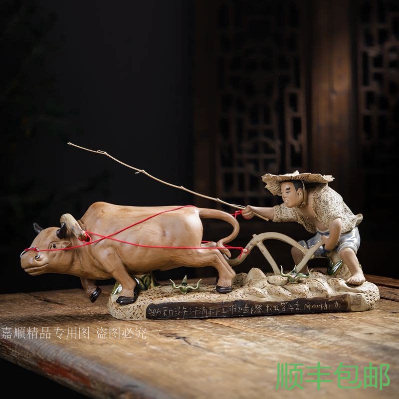 石湾企业公司文化同心协力摆件