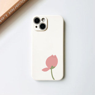 iqoo9 原创荷花猫咪苹果17pro手机壳华为nova14 60荣耀GT 100适用vivox200 k80软reno13一加12硅胶 s30小米15