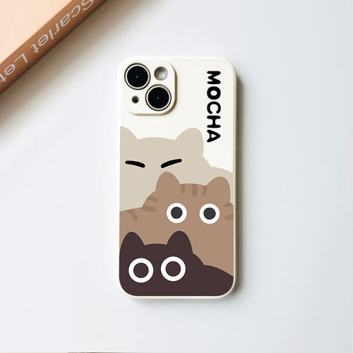 猫咪咖啡苹果16promax手机壳iPhone17可爱华为nova13p80荣耀200拿铁90适用vivos18摩卡70硅胶reno14小米15pro