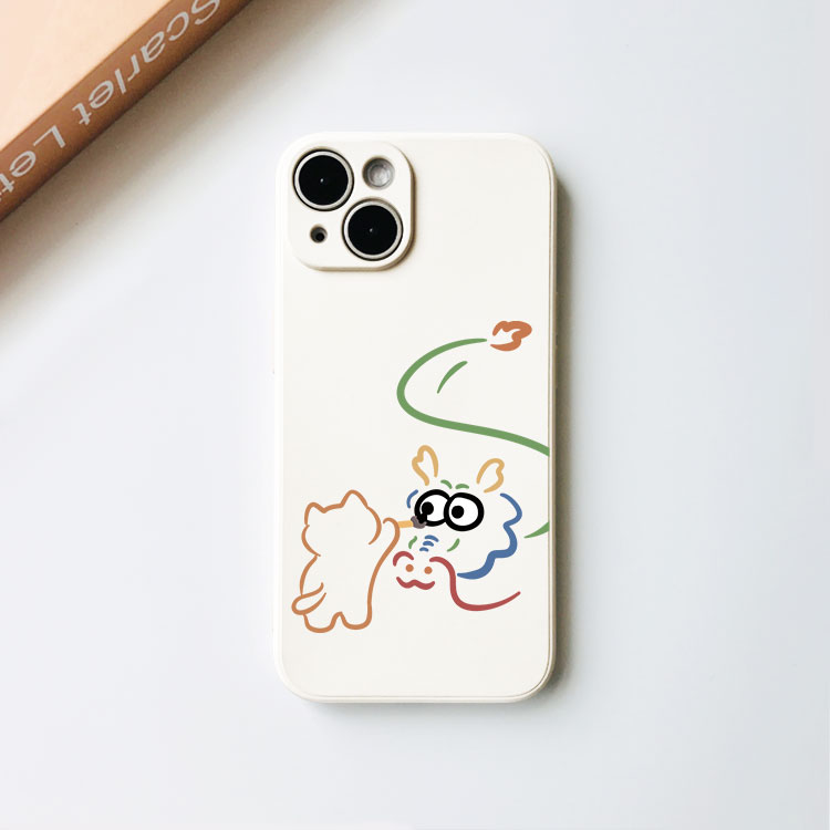 原创猫猫画龙点睛苹果手机壳