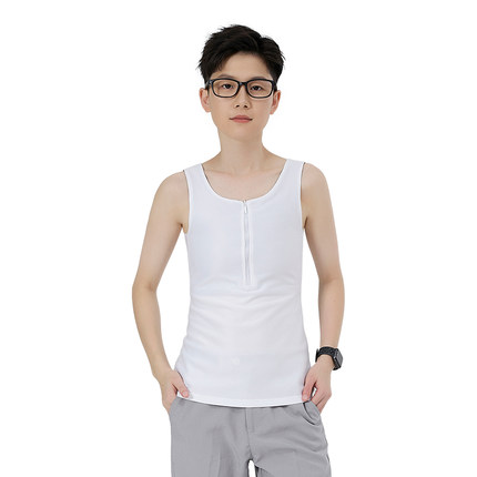 JSBOY竹炭束胸透气拉链长款大码高弹收腹显瘦塑身上衣薄款