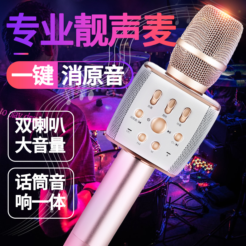 权盟话筒音响一体麦克风直播声卡