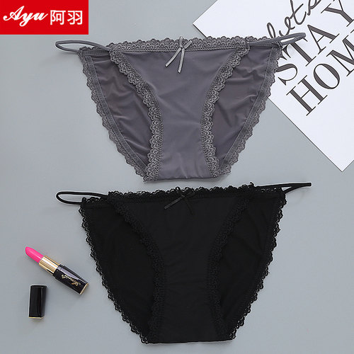 性感女士蕾丝冰丝内裤夏季薄款