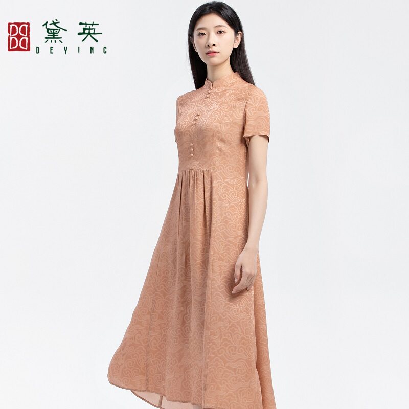 黛英夏季新品简约百搭民族风款连衣裙 LAP2292