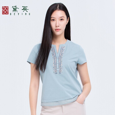 黛英夏季新款简约时尚百搭款T恤 TAO2133