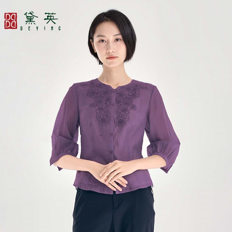 黛英夏季新款简约时尚百搭款衬衫 CAO2108