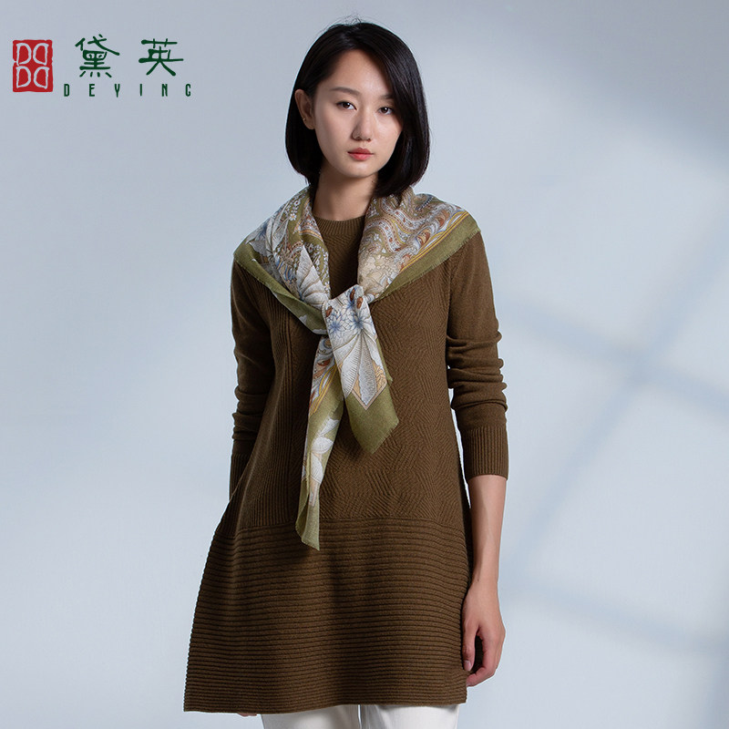 黛英套衫半高领针织毛衫女士