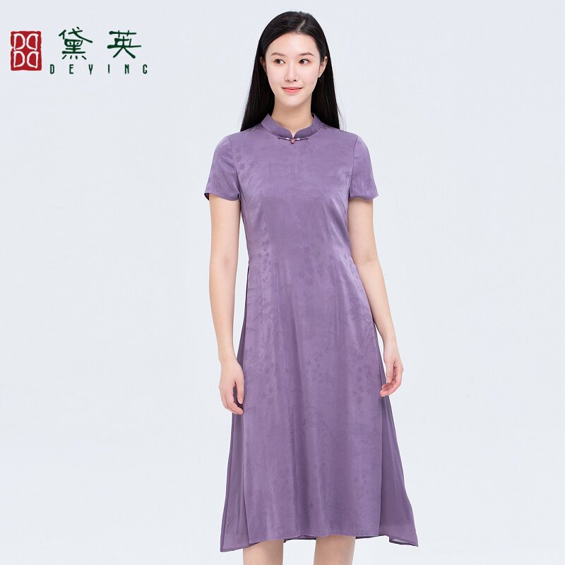 黛英夏季新款简约时尚百搭款旗袍 PAO2541