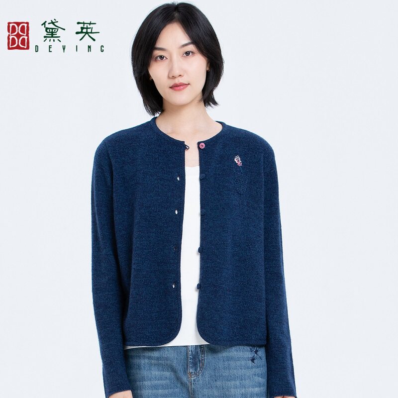 黛英秋季新品简约时尚百搭款针织外搭 SKAO3188