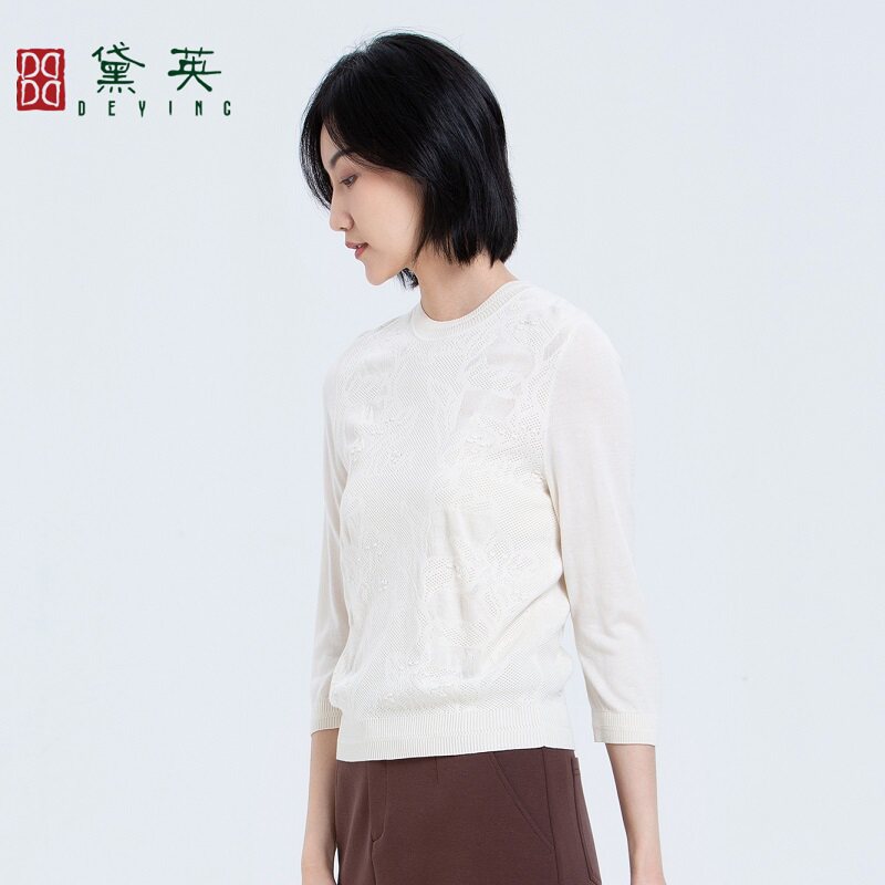 黛英秋季新品简约百搭款针织毛衫 SMAO3166