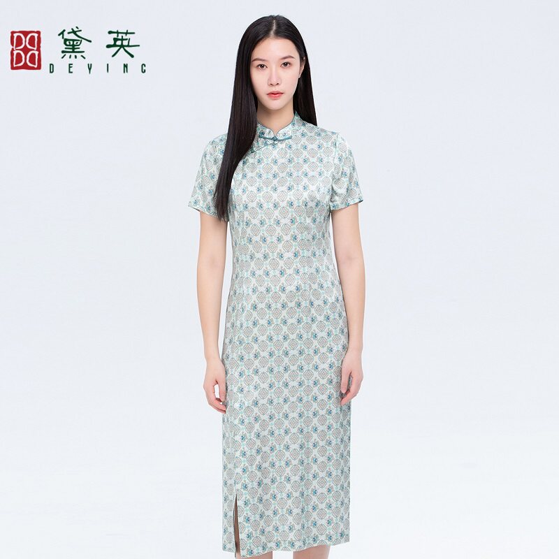 黛英夏季新品简约民族风款旗袍 PAO2135