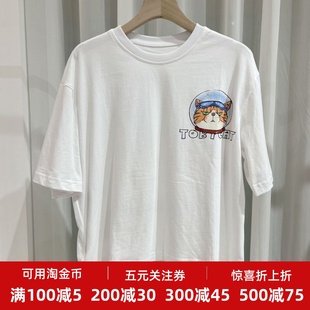 T恤宽松显瘦百搭纯绵上衣3553 A系列 2025夏季 女装 大图案圆领短袖