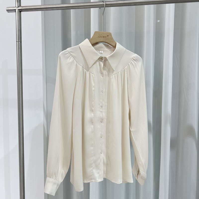 妆宜 2025春季新款女装 简约OL通勤长袖衬衫气质上衣