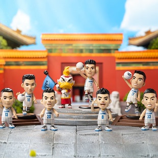 王牌化身CBA北京首钢队站在一起系列盲盒球星手办模型摆件礼物