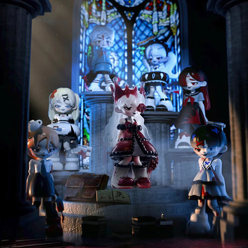 病娇少女病娇学院盲盒手办摆件