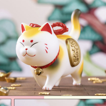 ACTOYS喵铃铛收藏系列盲盒不二马大叔招财猫咪潮玩手办摆件礼物
