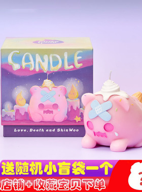 寻找独角兽ShinWoo甜蜜梦魇午夜乐园香薰蜡烛幽灵熊潮玩周边摆件