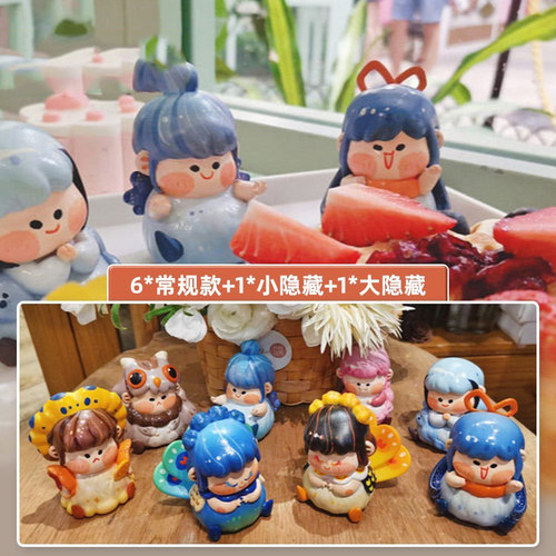 正版小鸟排排坐系列盲盒猫头鹰雪鸮知更鸟模型摆件手办公仔礼物 - 封面
