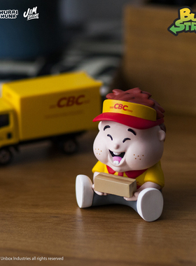 正版UNBOX CHUBBI CHEEKSB肥仔BB快递外卖盲盒潮玩手办公仔摆件