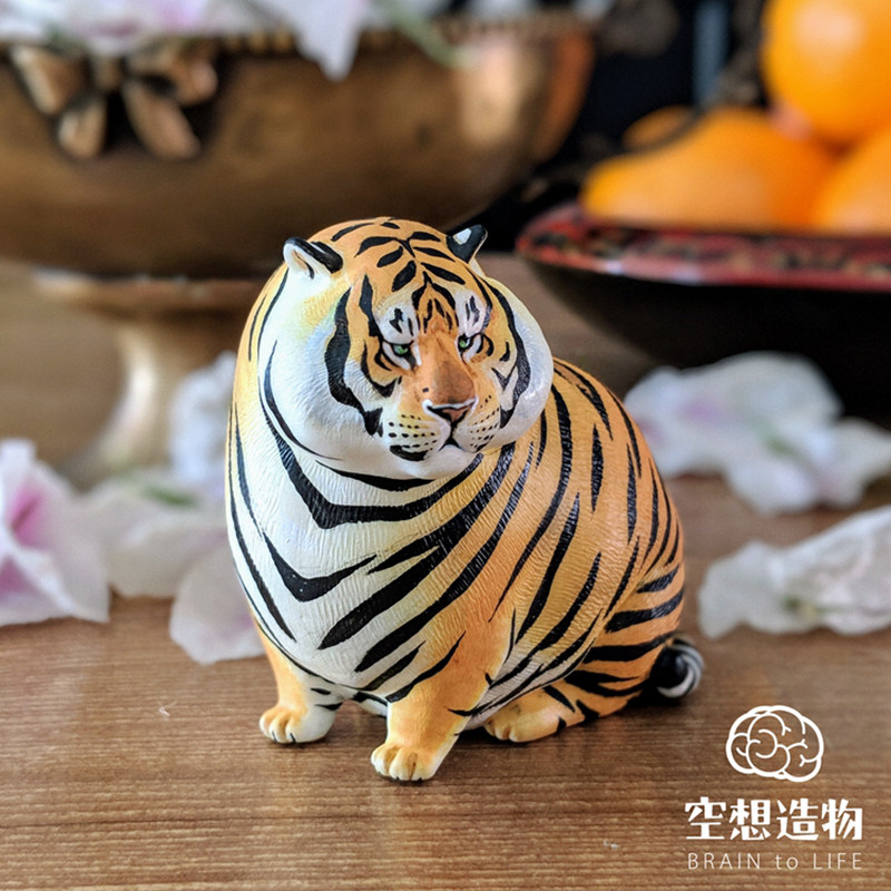 正版小小动物园胖虎手办周边摆件
