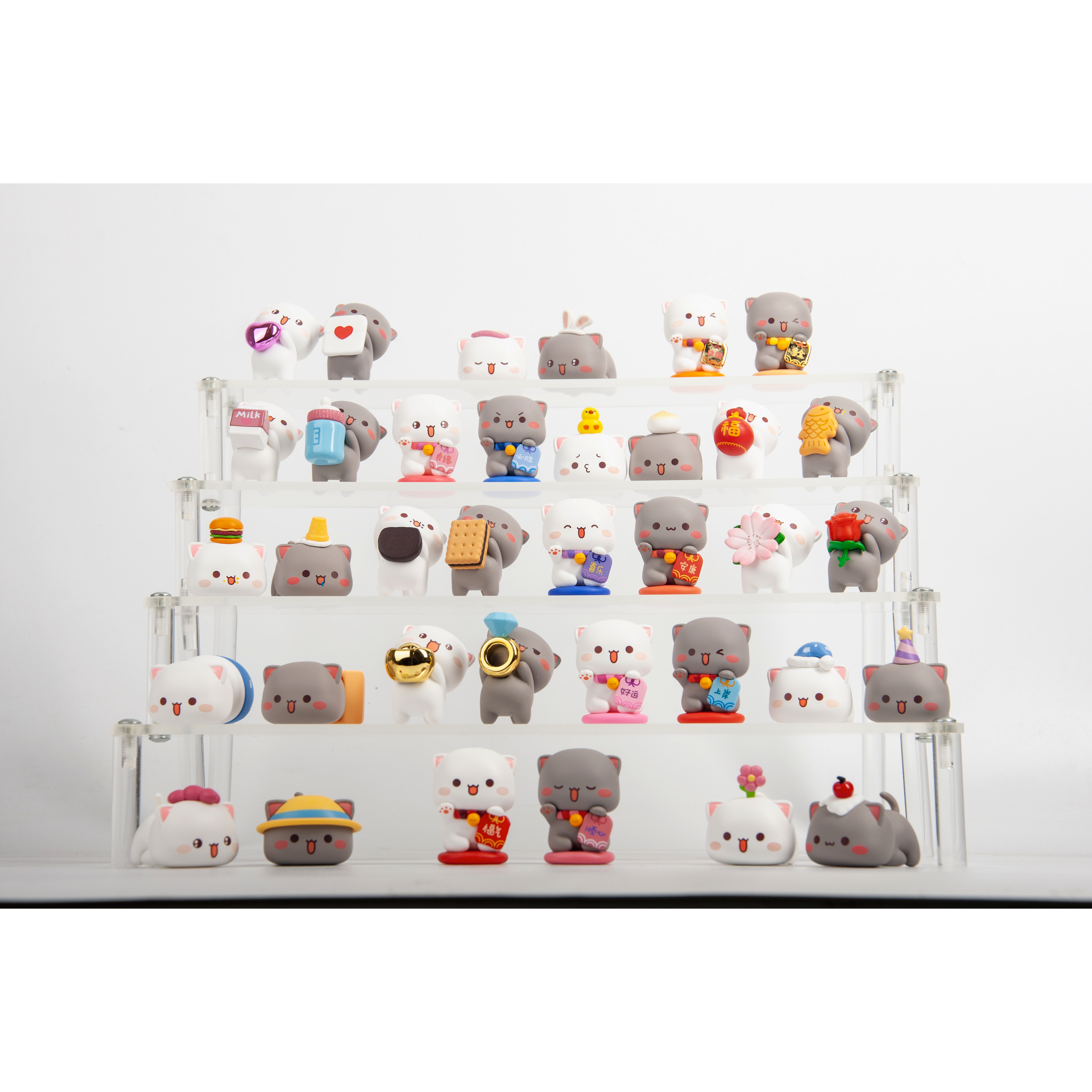 正版蜜桃猫萌粒盲盒公仔手办摆件