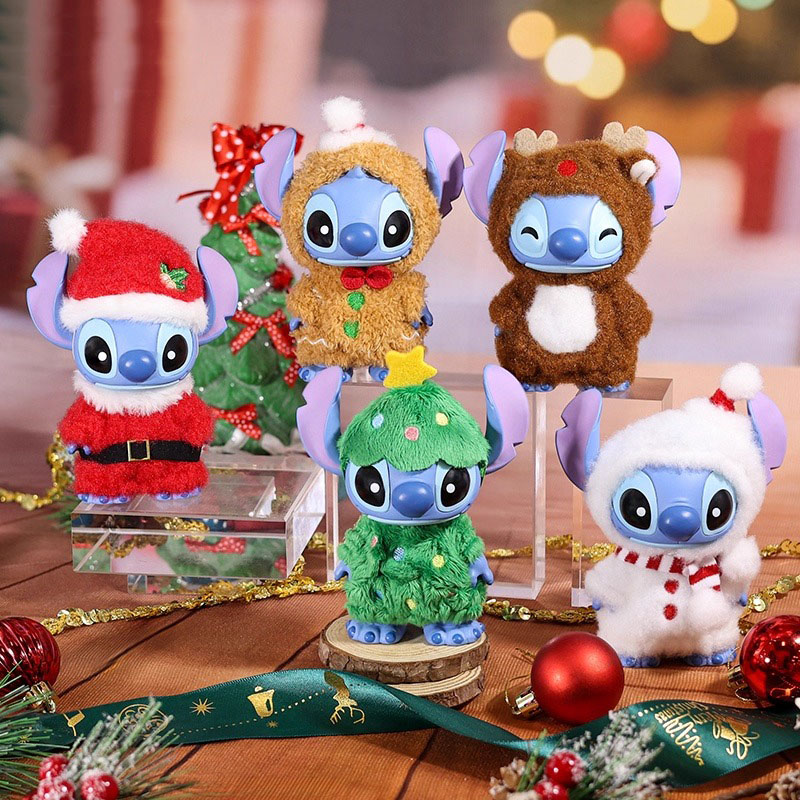 正版史迪奇圣诞萌衣手办盲盒摆件