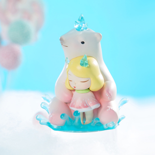 正版白夜童话神奇天气盲盒猫将军晚安兔夜行独角兽月光兔手办摆件