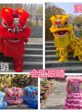 舞龙舞狮道具整套舞狮子佛山舞狮醒狮用品南狮醒狮头成人全套双人