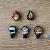 饰配件DIY鞋 新款 花动漫适配crocs装 扣洞洞鞋 上配饰 咒术回战卡通鞋