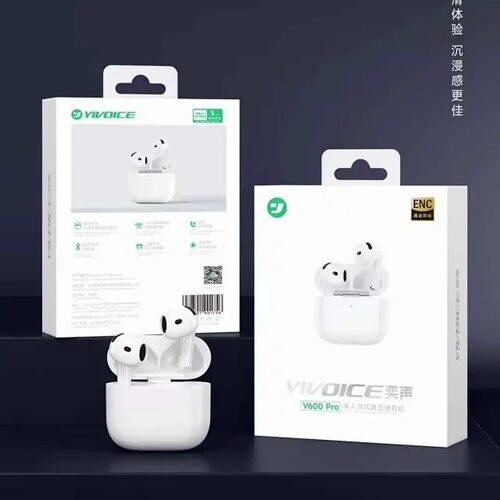 奕声V600PRO话降噪无感低延迟声话同步真无线跑步运动蓝牙耳机