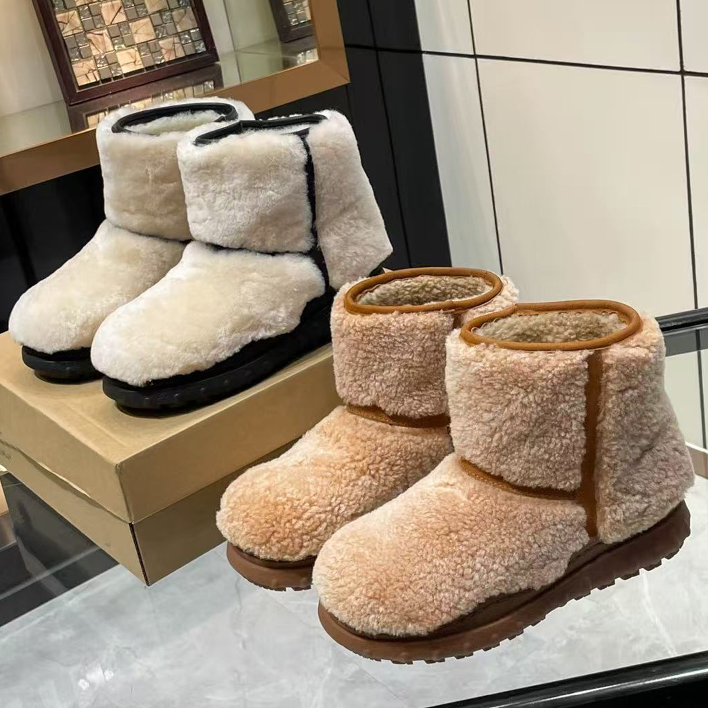 羊皮毛一体雪地靴女2025新款