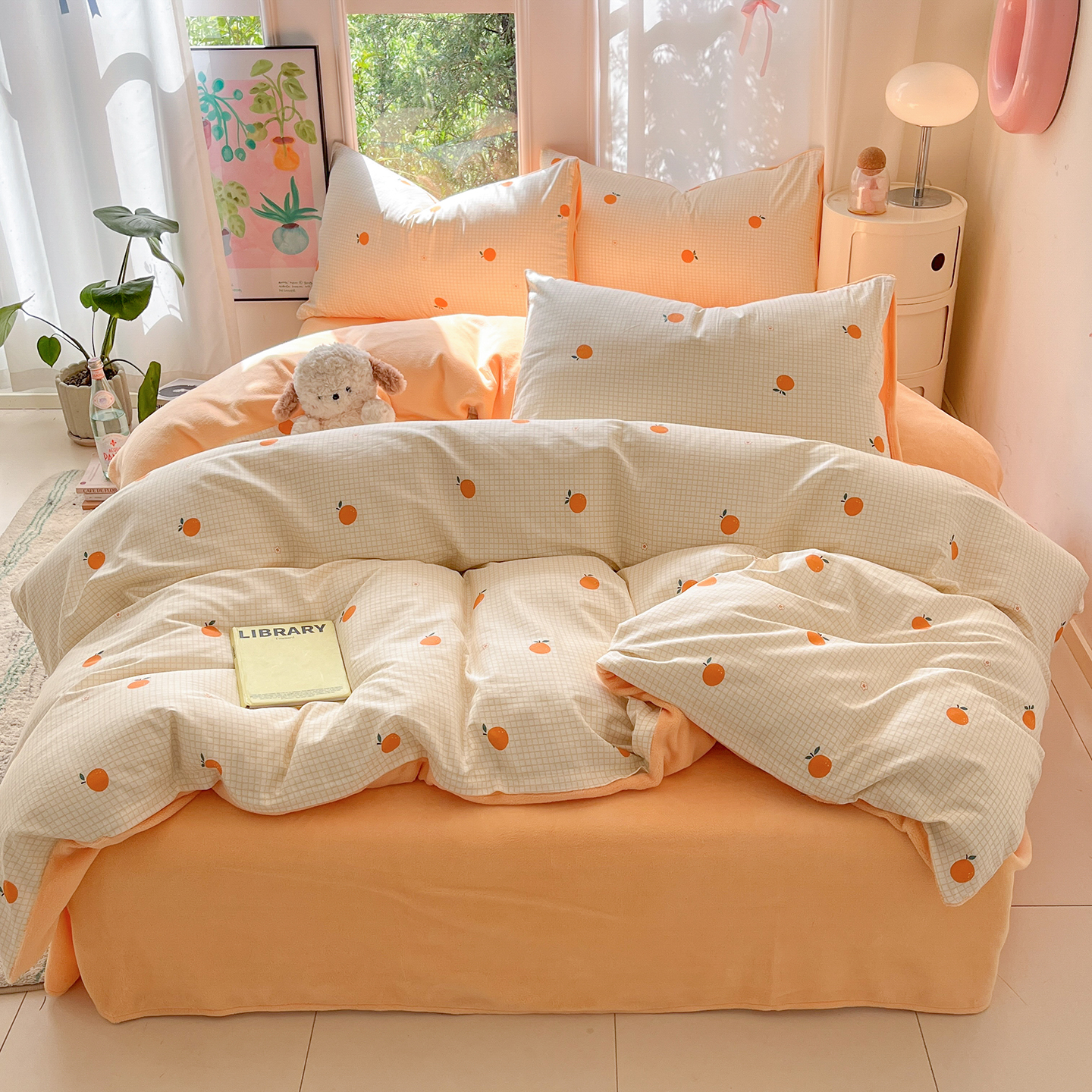 新款双面加厚棉牛奶绒四件套