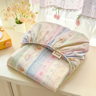 卡通款全棉纯棉床笠三件套135*200四季通用床垫防脏套席梦思防滑