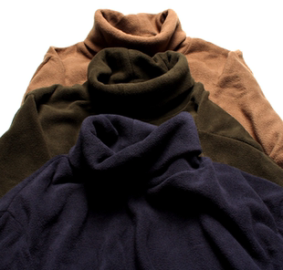 福利闭眼入超柔细绒磨毛小高圆领复古男T恤打底衫 摇粒绒情侣卫衣