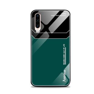 适用华为p30手机壳p20新款pro镜面玻璃p10潮牌男p9防摔plus炫酷高级创意套全包个性超薄硅胶软边简约Lens外壳