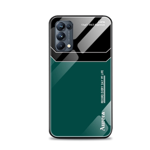 适用opporeno5手机壳reno5pro/+新款Reno5 K镜面玻璃0pp0潮男5g防摔炫酷高级创意套全包超薄硅胶简约Lens外壳