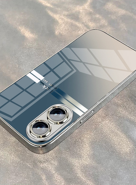 适用oppoa58手机壳a58x新款a55s电镀银玻璃a56高级感a57 5g蓝渐变色a72全包a92s防摔a93男a96女a97保护套a53