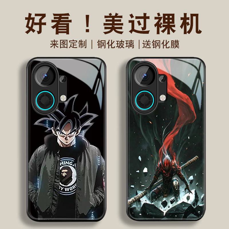 钢化玻璃背面★硅胶软边不伤机★送全屏膜