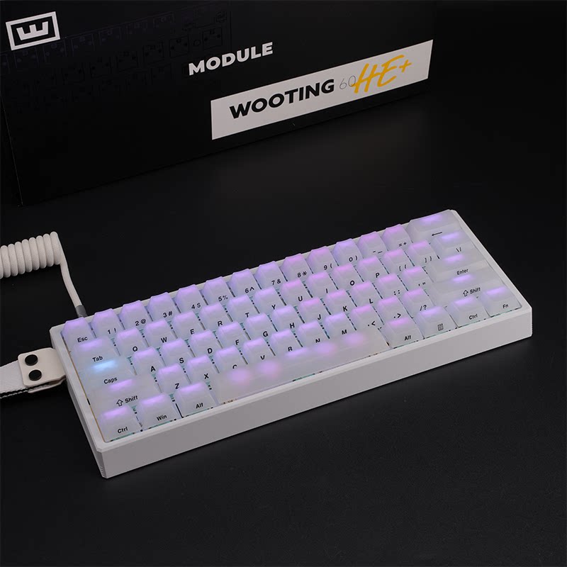WOOTING 60HEV2满改-白船壳-雾透图片