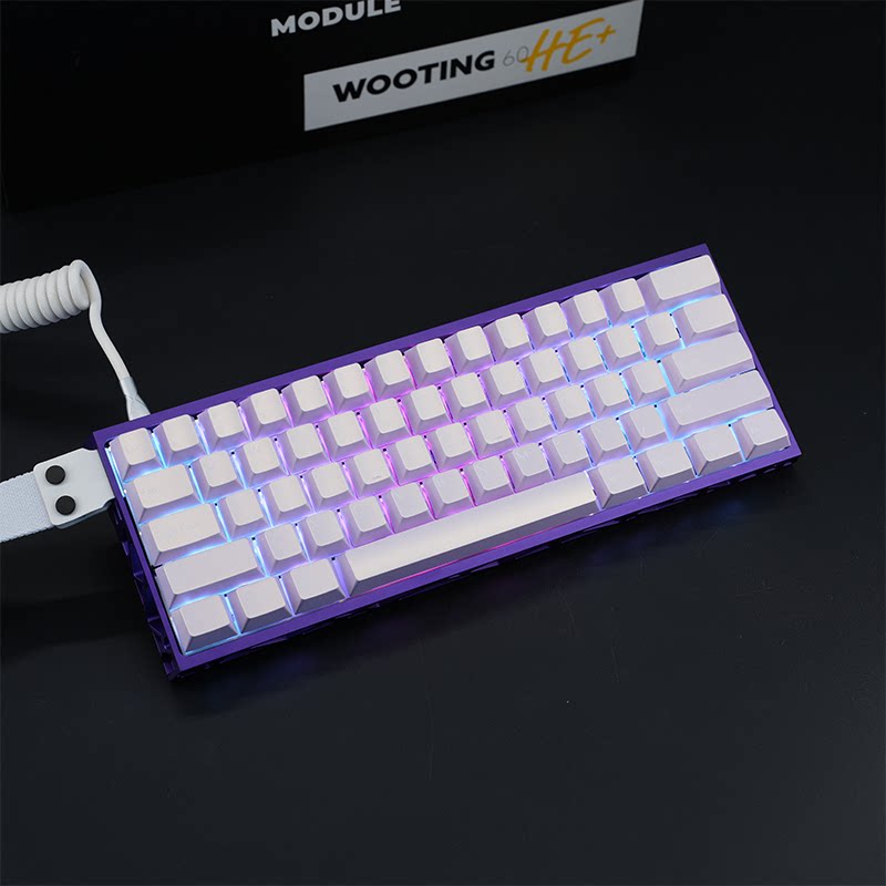 WOOTING 60HEV2满改-紫镂空-珠光紫图片