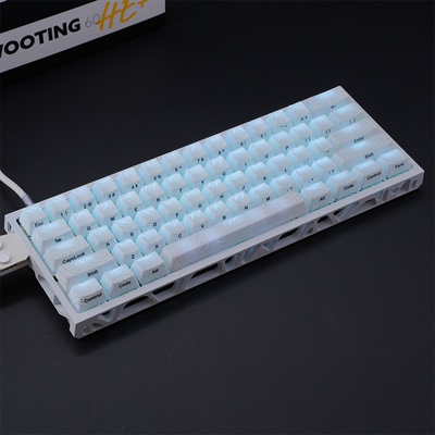 WOOTING 60HEV2满改-白镂空-白等高线