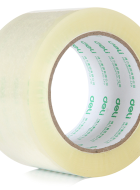 得力30325透明胶带 封箱胶带60MM*100y 物流用封箱带快递打包胶带