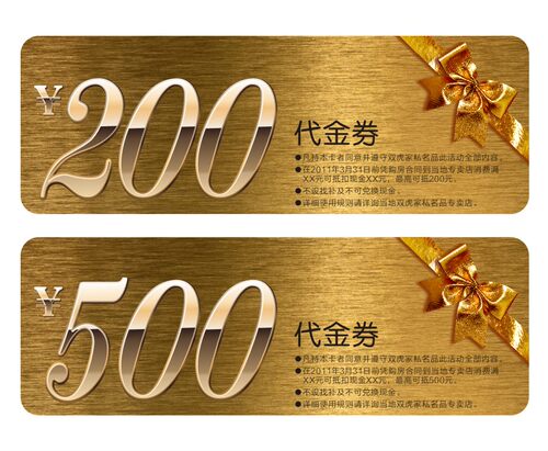 定做恒尚代金券印刷制作免费设计