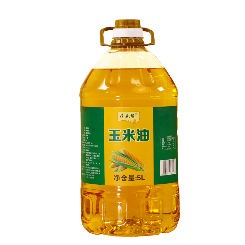 茂森缘一级压榨非转玉米油5L家用食用油