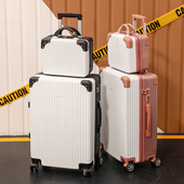 复古子母行李箱女20旅行拉杆箱万向轮密码 箱子24大容量学生皮箱男